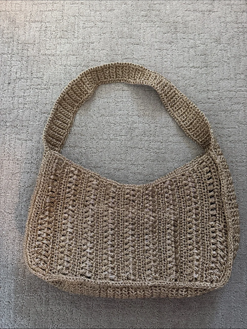 Zara Tan Woven Shoulder Bag